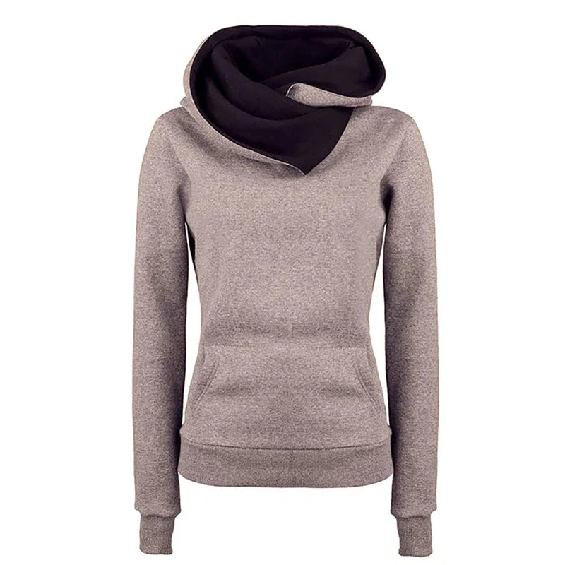 Elevated Essentials: Women's Turn Down Collar Hoodie – Cozy & Chic.
